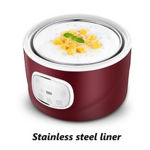 그릭요거트 가정용 요거트 청국장 우유 발효 메이커 기계 자동 전기 요구르트 메이커 diy natto leben 막걸리 다기능 발효기 기계 1 스테인레스 스틸 라이너 4 유리 컵, SS 라이너
