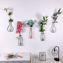[투썬빌리지] 컬러 포인트 벽걸이 화병 3color(14type) - 조화 10style, 심비디움(허니그린)