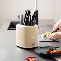 홈바내쓰 칼블럭 칼꽂이 칼집 싱크대 부엌 주방칼 거치대 수저통 13구, 베이지