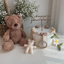 바로제작배송/호호데이지우드모빌- 호랑이 범띠 인테리어 꾸미기 펠트지 유모차우드모빌, 이니셜+6개추가 (+4200원), 핑크