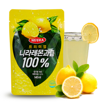 프리미엄 니라 레몬과즙 100% 140ml 파우치 무첨가 착즙 레몬원액 레몬즙, 1개