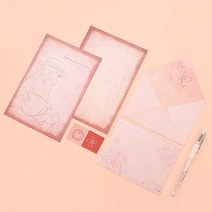 감성 편지지세트 - 빨강머리앤 (앤틱핑크), 단품