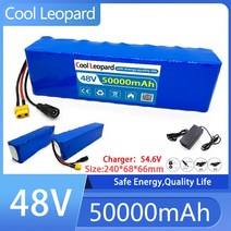 신제품 전기 자전거 스쿠터 13S3P XT60 48V 리튬 이온 배터리 팩 50Ah 50000Mah 1000W 54.6V BMS + 포함, 02 48V40AH