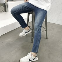 용된다 남자 빅사이즈 워싱 스판 데님 슬림핏 청바지