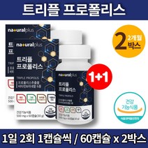 브라질 호주 씹어먹는 츄어블 메가 그린 레드 브라운 프로폴리스 플러스 그린폴리스 포르폴리스 바이오폴리스 입속 구강 영양제 식물성캡슐, 2박스