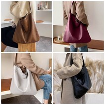 레트로 데일리 여성 가죽 숄더백 4컬러