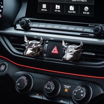 로벤트 황소 차량용 통풍구형 방향제, 스틸 그레이, 블랙체리