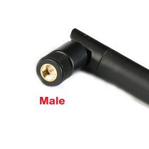 2.4GHz 6DBI 2.4G 안테나 RP-SMA Bluetooty IEEE WLAN/WiMAX/MIMO 옴니 WIFI 안테나 남성 여성 무선 라우터, 01 Black Male