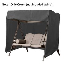 3인승 정원 스윙 커버 해먹 안뜰 커버 방수 야외 마당 의자 보호 커버 uv 태양 비 보호, Black|3 seat220x125x170cm