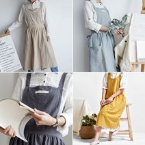 매일입고싶은원피스앞치마 꽃꽃이 전인화 정유미 입는 광목 애견미용사 장금이 조끼형 앞치마, C타입/블루그린, 1개