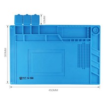 인두기 히팅건 BST S-160 납땜 스테이션 철 휴대폰용 PC 컴퓨터 수리 패드 매트 자기 절연 실리콘 데스크, 한개옵션0, 한개옵션0