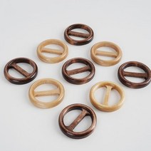 나무 버클 (40mm /낱개), 브라운 (50491)