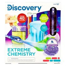 Discovery Horizon Group USA의 익스트림 화학 스템 과학 키트 40가지 재미있는 실험 나만의 크리스탈 만들기 DIY 빛나는 슬라임 탄산 분화 Gooey