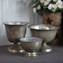 레트로 양철화분 철제 양동이 바스켓 인테리어 원형, 높이 11 구경 15CM, 1개