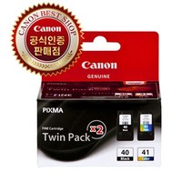 [Canon] 정품트윈팩잉크 PG-40+CL-41 (IP1200/검정:16ml 컬러:12ml), 상세페이지 참조, 상세페이지 참조