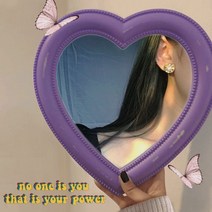 인스타 감성 인싸템 러블리 하트 탁상 벽걸이 거울 5color, 핑크