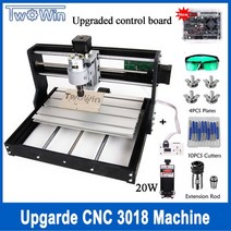 씨앤씨 CNC 나무 우드 업그레이드 cnc 3018 pro grbl control diy mini cnc machine 3 axis pcb milling machine, 협력사, 20w, 오프라인 없이