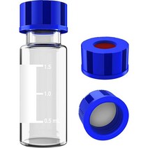 SimPure 오토샘플러 바이알 2mL 레드 화이트 셉타 100개, Clear White Red Septa