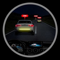 자동차 야간 포인트 안전 반사 야광스티커, 오렌지