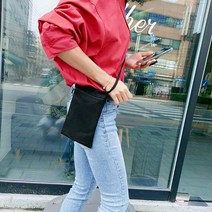 [백바이백]국내제작 블랙 데일리 다용도 미니 크로스백 에코백 캔버스 지퍼파우치 핸드폰가방