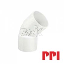 [PPI평화]수도엘보45도 PVC 50A(130), 단품