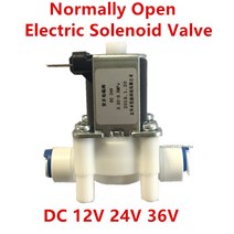솔 전자 밸브 일반적으로 열리는 전기 솔레노이드 마그네틱 1/4 quotDC 12V 24V 110V 220V 물 입구 흐름 스위치 컨트롤러 디스펜서, [02] 24V, [01] Normally Open