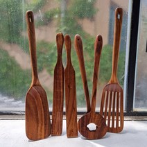 쿡시스트 친환경 티크나무 뒤집개, D타입