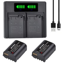 파나소닉 카메라 배터리 4x 2280mah dmw-blk22 dmw blk22 + lumix dc-s5 dc-s5k 용 led 듀얼 충전기, 배터리 2개 충전기 1개