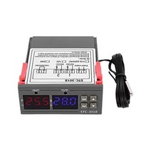 Walfront Digital Temperature Controller STC-3018 LED Temp Control Thermostat Switch Humidity NTC Sen, 12V