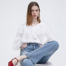 마리끌레르 클리어런스프론트 핀턱 브이넥 블라우스MODBBL17M5 171883