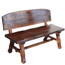 원목 정자의자 통나무 테라스 쉼터벤치 100cm 120cm, 벤치 140cm(이음매 포함)