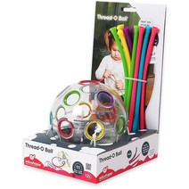 에듀쉐이프 오볼 공놀이 실꿰기 색구분 색인지 이스라엘 교구 Edushape Thread-O Fidget Ball - Fun Sensory Balls