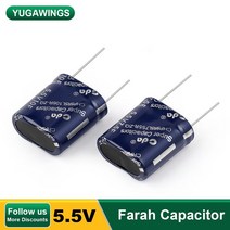 5.5V 수퍼 커패시터 0.22F/1/2/3.5/4/5/7.5/10/15F 차량 여행 데이터 레코더 콘덴서 조합 파라 슈퍼, 5.5v 60f 62x18x36mm