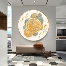 큐빅 원형 구어도 재물운 현관 입구 풍수 그림 인테리어 보석십자수 재료 만들기, 50cm