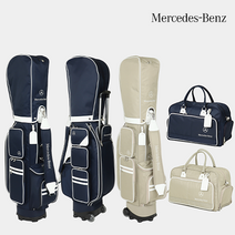 벤츠 경량 골프백 세트 일반형/바퀴형 캐디백 보스턴백 남녀공용(네이비 베이지), 네이비(바퀴형)