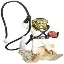 Penn Plax Aerating Action Ornament Diver with Hose – Color May Vary – Small, 1