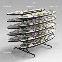 서핑보드 거치대 진열대 웨이크보드 패들 고정걸이, 블랙 2겹(4개 수납 가능) (130x30x74CM)