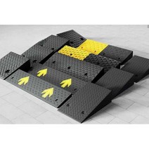 차량 경사로 오르막 패드 진입판 보도턱 고무 도로턱, 100x15x5cm