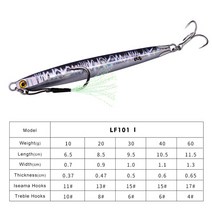 PRO BEROS-메탈 캐스팅 지그 10G 30G 40G 60G 해안 드래그 캐스트 지깅 스푼 낚시 루어 인공 미끼 태클, 09 I_01 10G