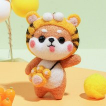 양모펠트 니들펠트 DIY만들기 패키지 SET 호랑이 시바, 호랑이 시바 (패키지 SET)