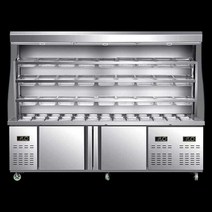 마라탕쇼케이스 업소용 야채진열대 훠궈 냉장고 마트, 2.7m 슬라이딩 도어