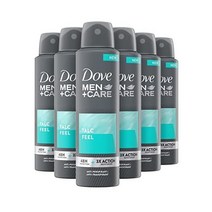 도브 남성+케어 스포츠 액티브 데오도란트 스프레이 14 보습제 남성용 땀억제제 알코올 프리 자극 에 도움 최대 48시간 보호 6 x 150ml Dove 426724, Talc feel_150 ml (6er Pack)