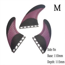 여러 크기 Fut-3-Fin 통관 S M 대형 서핑 보드 핀 트라이 세트 액세서리 carbonfiber 지느러미, 핑크 -m