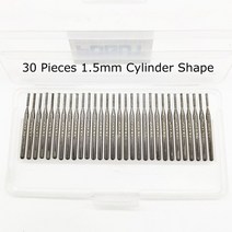 대리석연마다이아몬드 비트 대리석 유리 타일 플라스틱 밀링 연마 드릴링 조각 Dremel 로타리 공구 액세서, 05 30Pcs 1.5mm Cylinder