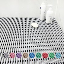 천일카페트 튜브형 욕실 매트 미끄럼방지 바닥, 파랑, 1개