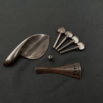 4/4 바이올린 천연 에보니 우드 액세서리 부품 피팅 테일 피스 + 튜닝 페그 + 엔드핀 + 턱 레스트/턱 홀더, 05 model 2