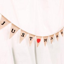 바보사랑 패브릭 삼각가랜드(JUST MARRIED).파티해