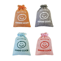 굿럭 스마일 마소재 포장 주머니 대, 그레이 색상, 10개