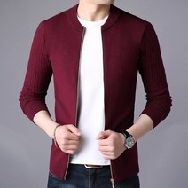 남성 가을 가디건 간절기 캐주얼 데일리 오버핏 롱 니트 봄 남성 스웨터 가디건 솔리드 긴 소매 니트 코트 전체 지퍼 캐주얼 울 스웨터 조수 슬림 남성 가을 의류