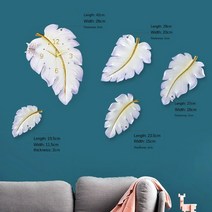 고급벽시계 창의적인 모던 디자인 대형 거실 사일런트 럭셔리 3D 스티커 깃털 홈 데코 50, 8.Style 9 - Other